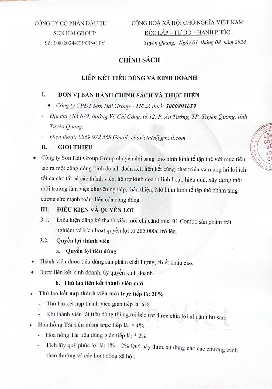 CHÍNH SÁCH LIÊN KẾT TIÊU DÙNG VÀ KINH DOANH CHÍNH SÁCH LIÊN KẾT TIÊU DÙNG VÀ KINH DOANH
