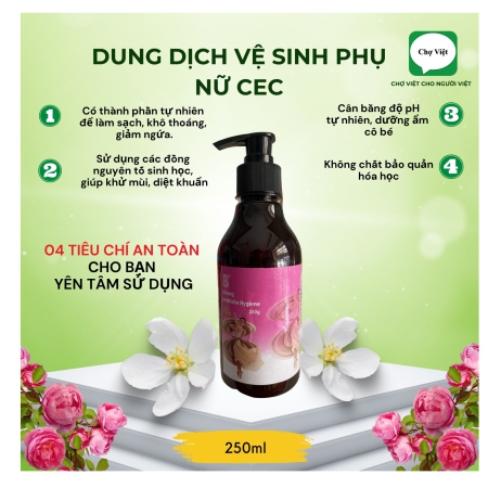 DUNG DỊCH VỆ SINH CEC 250ML(48Sp/Thùng)