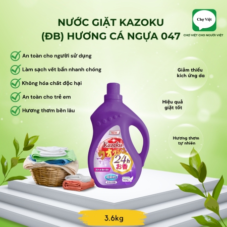 Nước Giặt KAZOKU (ĐB) Hương Cá Ngựa 047 - 3.6kg