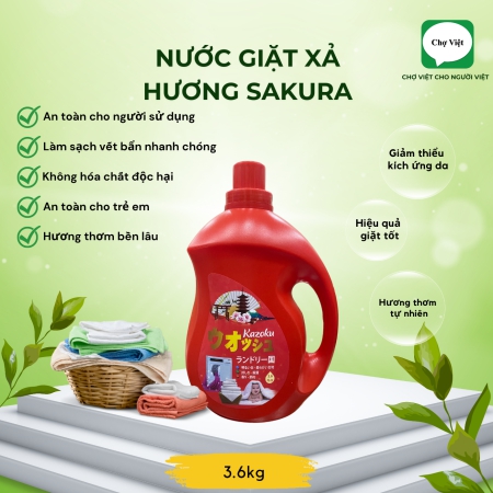 Nước Giặt Xả Sinh Học Hương Sakura - 3,6kg 