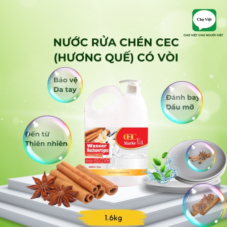 Nước Rửa Chén CEC (Hương Quế) Có Vòi - 1.6kg