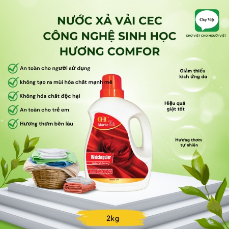 Nước Xả Vải CEC Công Nghệ Sinh Học Can Đức Hương Comfor - 2kg