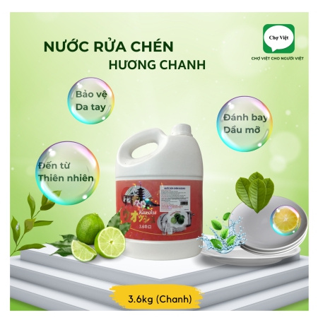 RỬA CHÉN KAZOKU CHANH 3,6KG(4Sp/Thùng)