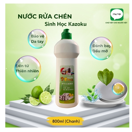 RỬA CHÉN KAZOKU CHANH 800G(24Sp/Thùng)