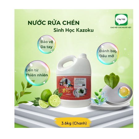 RỬA CHÉN KAZOKU QUẾ 3,6KG(4Sp/Thùng)