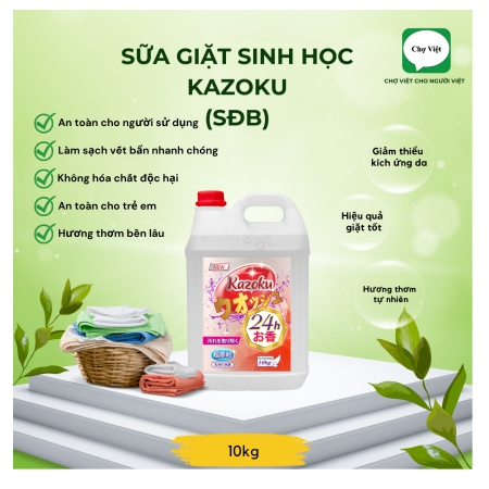 SỮA GIẶT SIÊU ĐẬM ĐẶC KAZOKU 10KG HƯƠNG SAKURA