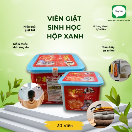 Viên Giặt Enzin Hộp Xanh - 30 viên